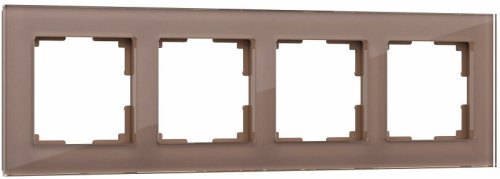 Рамка универсальная Werkel Favorit 4-м. стекло латте фото Рамка универсальная Werkel Favorit 4-м. стекло латте картинка